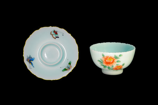 Ruyi Flower Tea Cup and Butterflies Saucer - 2022